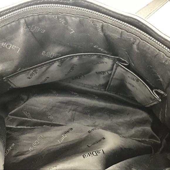 Italian Leather Black Tote Bag - Picture 12 of 16